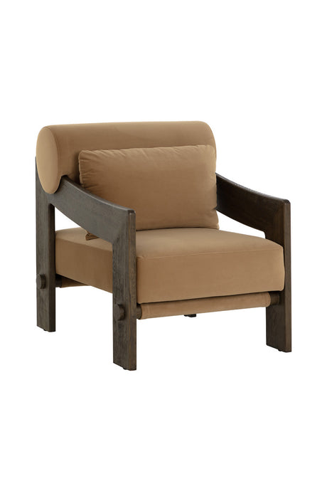 Brown Fabric Lounge Chair | Splendido Reizo | Oroa.com