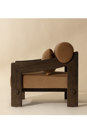 Modern European furniture - Brown Fabric Lounge Chair - www.oroa.com