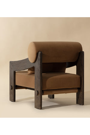 Modern European furniture - Brown Fabric Lounge Chair - www.oroa.com