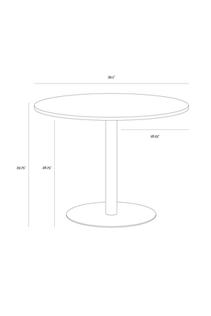   Modern European furniture - White Marble Round Bistro Table - www.oroa.com | Oroa.com