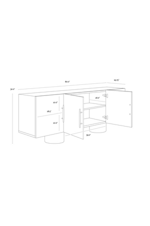  Modern European furniture - Maple Burl 4-Door Sideboard - www.oroa.com | Oroa.com