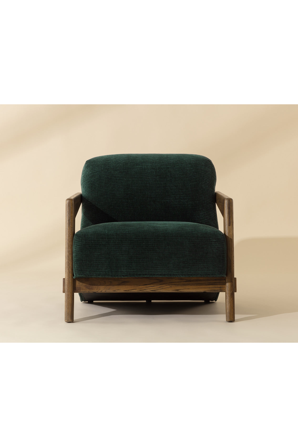 Modern European furniture - Brown Oak Framed Lounge Chair - www.oroa.com