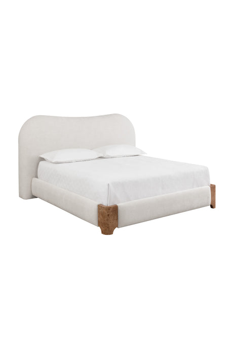 Modern European furniture - White Curved King Bed - www.oroa.com