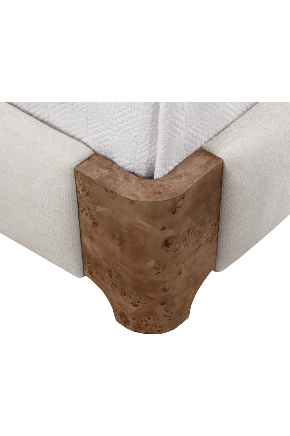 Modern European furniture - White Curved King Bed - www.oroa.com