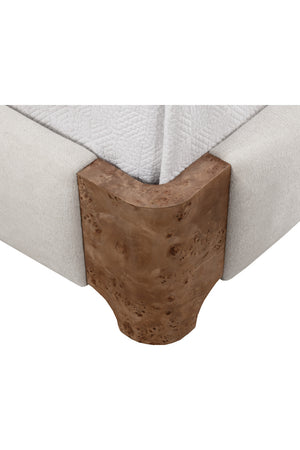 Modern European furniture - White Curved King Bed - www.oroa.com