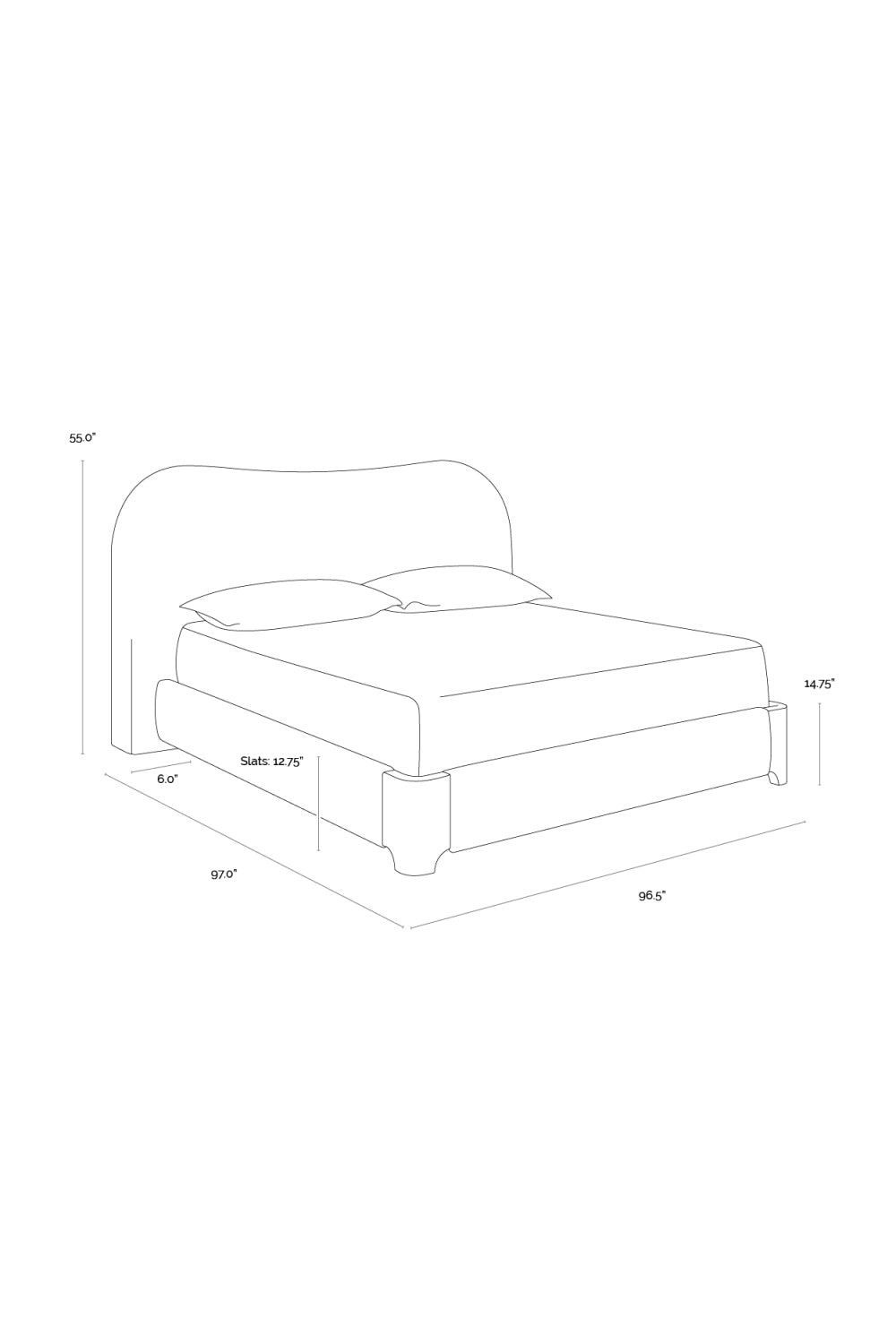 Modern European furniture - White Curved King Bed - www.oroa.com
