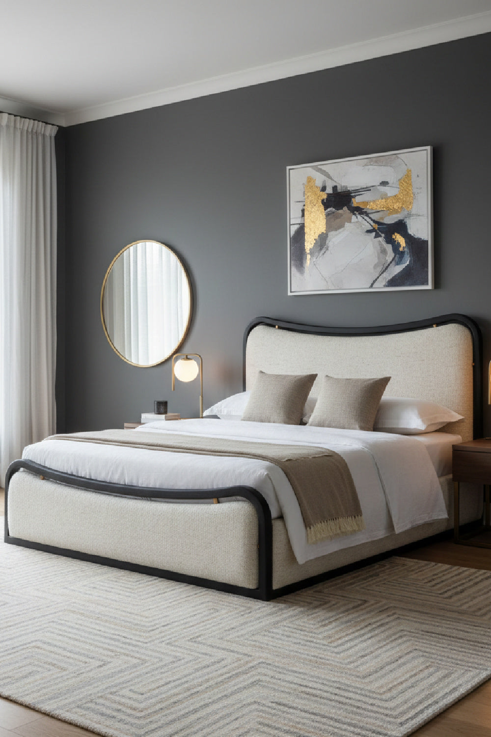 Boucle King Bed | Splendido Junia | Oroa.com