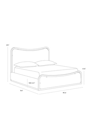 Boucle King Bed | Splendido Junia | Oroa.com