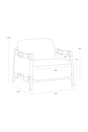 Modern European furniture - Solid Oak Framed Lounge Chair - www.oroa.com