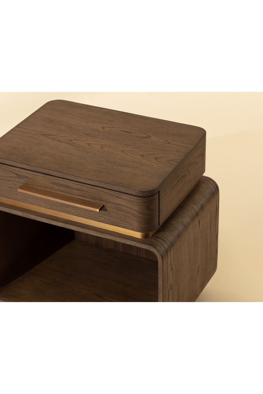 Brown Oak 1-Drawer Nightstand | Splendido Taro | Oroa.com