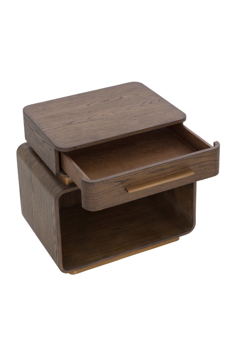 Brown Oak 1-Drawer Nightstand | Splendido Taro | Oroa.com