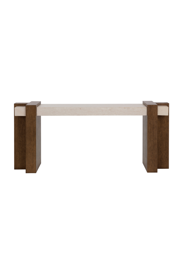 Modern European furniture - Interlocked Wooden Legs Console Table - www.oroa.com