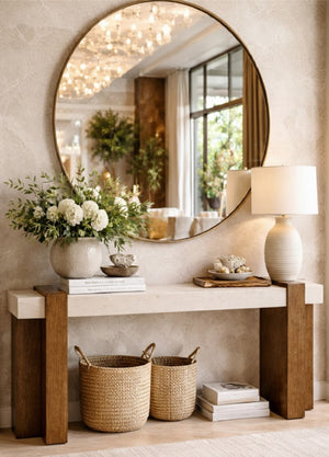   Modern European furniture - Interlocked Wooden Legs Console Table - www.oroa.com | Oroa.com