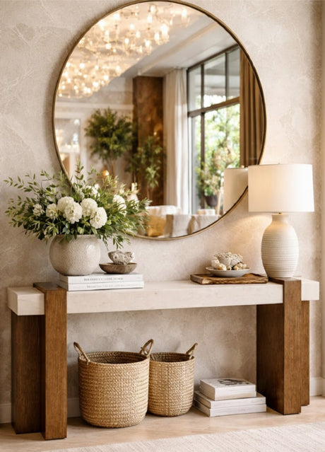   Modern European furniture - Interlocked Wooden Legs Console Table - www.oroa.com | Oroa.com