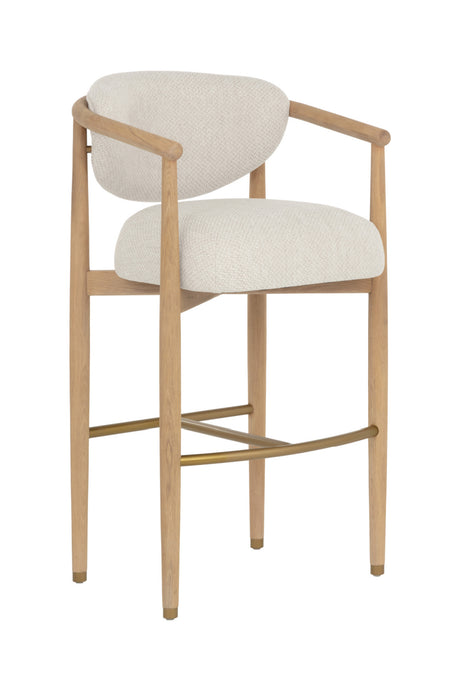 Modern European furniture - Solid Oak Framed Bar Stool - www.oroa.com