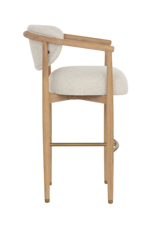   Modern European furniture - Solid Oak Framed Bar Stool - www.oroa.com | Oroa.com