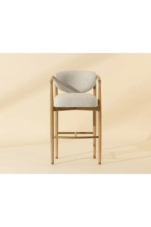   Modern European furniture - Solid Oak Framed Bar Stool - www.oroa.com | Oroa.com