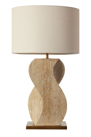 Wavy Travertine Base Table Lamp | Splendido Anusha | Oroa.com