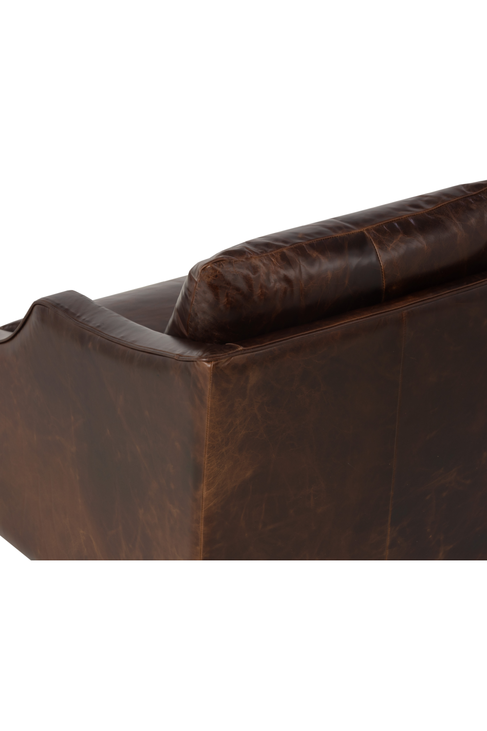 Modern European furniture - Leather Sloped-Arm Swivel Lounge Chair - www.oroa.com