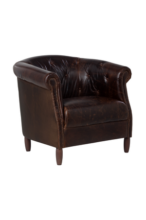 Modern European furniture - Leather Chesterfield Lounge Chair - www.oroa.com