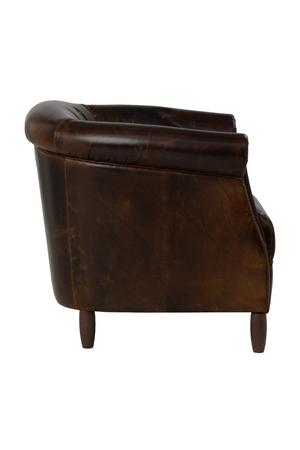 Modern European furniture - Leather Chesterfield Lounge Chair - www.oroa.com