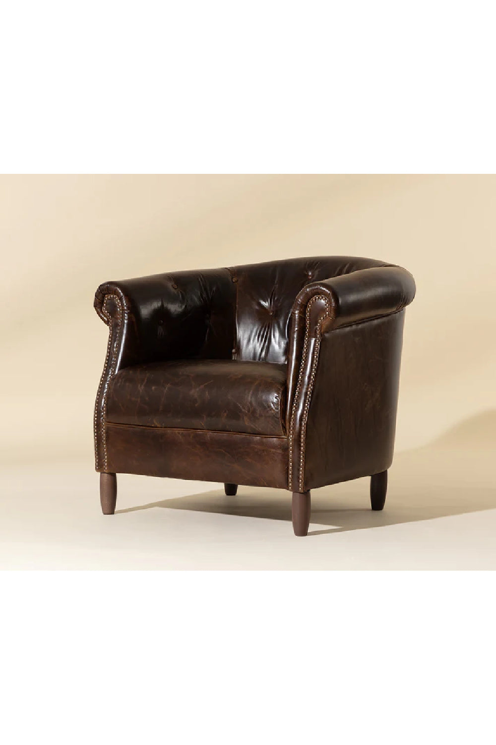 Modern European furniture - Leather Chesterfield Lounge Chair - www.oroa.com