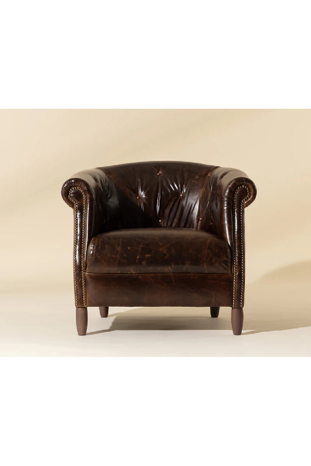 Modern European furniture - Leather Chesterfield Lounge Chair - www.oroa.com