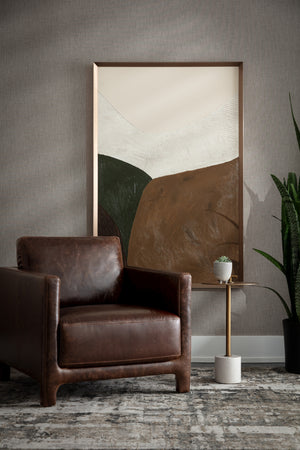 Modern European furniture - Bovine Leather Lounge Chair - www.oroa.com