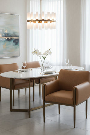   Bronze Legged Dining Armchair Modern European furniture - www.oroa.com | Oroa.com