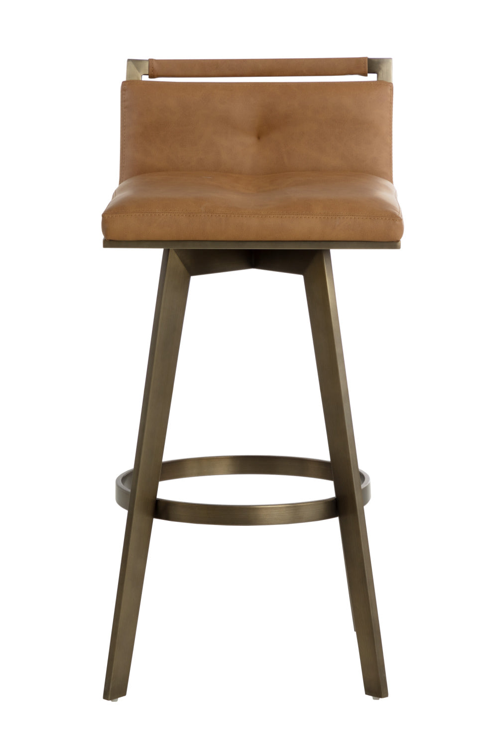 Modern European furniture - Leather-Look Swivel Bar Stool - www.oroa.com