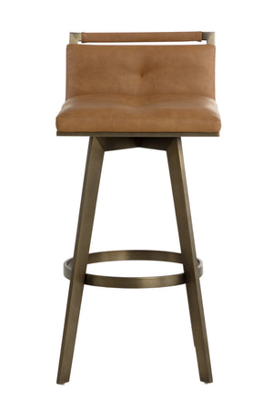 Modern European furniture - Leather-Look Swivel Bar Stool - www.oroa.com