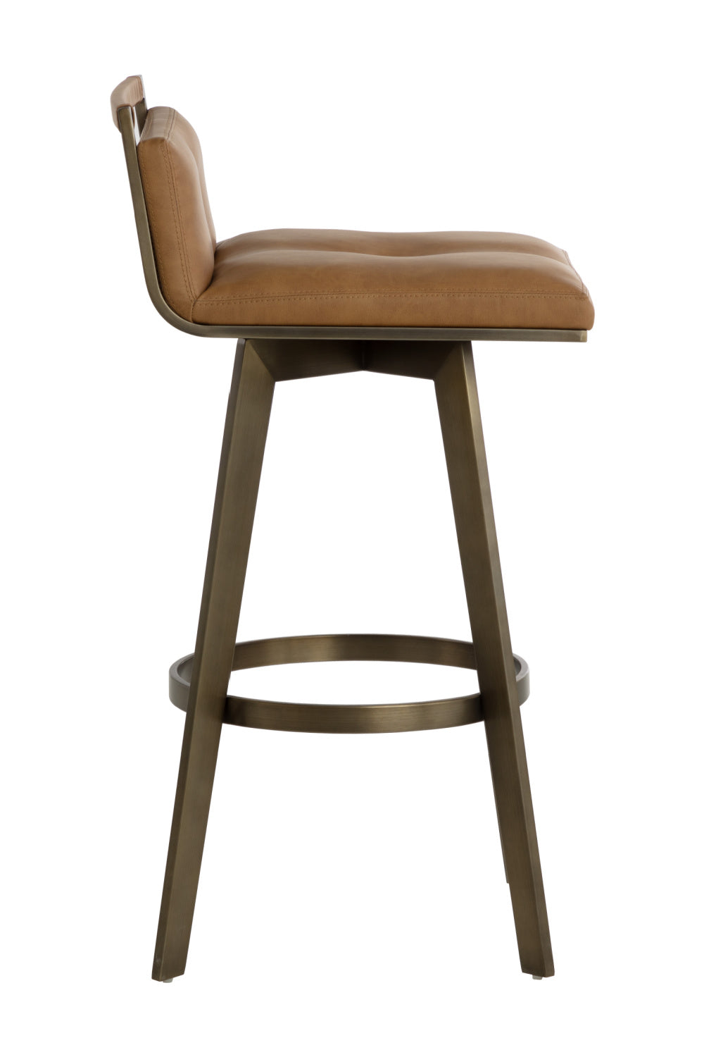 Modern European furniture - Leather-Look Swivel Bar Stool - www.oroa.com