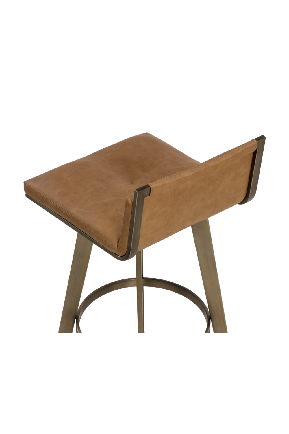 Modern European furniture - Leather-Look Swivel Bar Stool - www.oroa.com