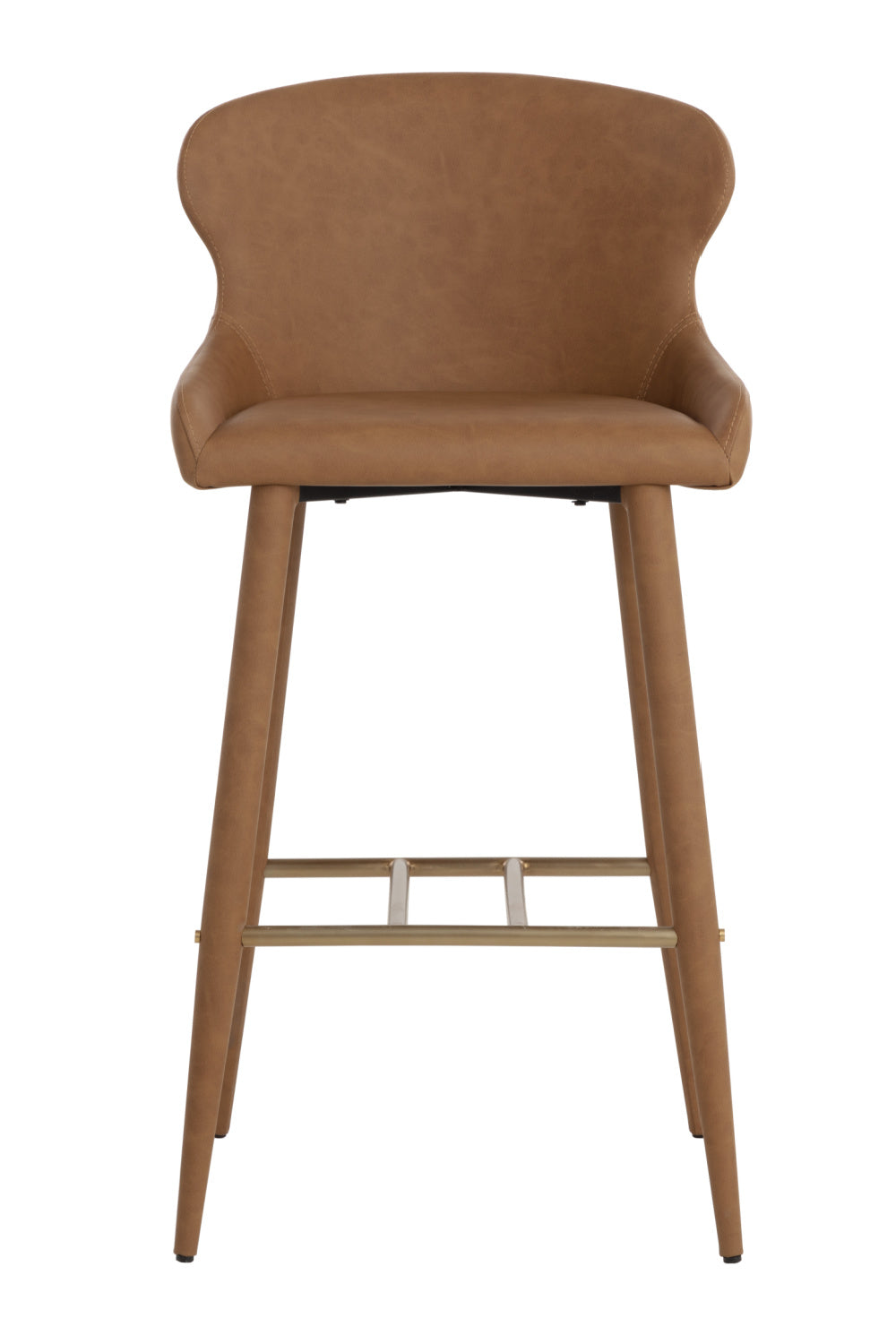 Modern European furniture - Leather Look Shell Bar Stool - www.oroa.com
