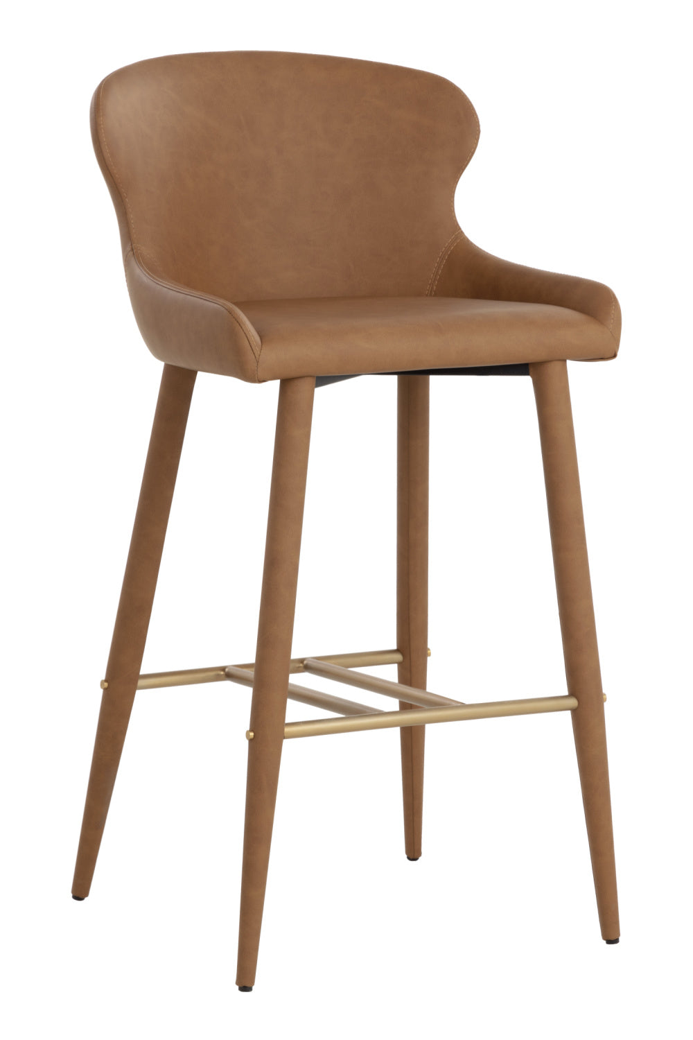 Modern European furniture - Leather Look Shell Bar Stool - www.oroa.com