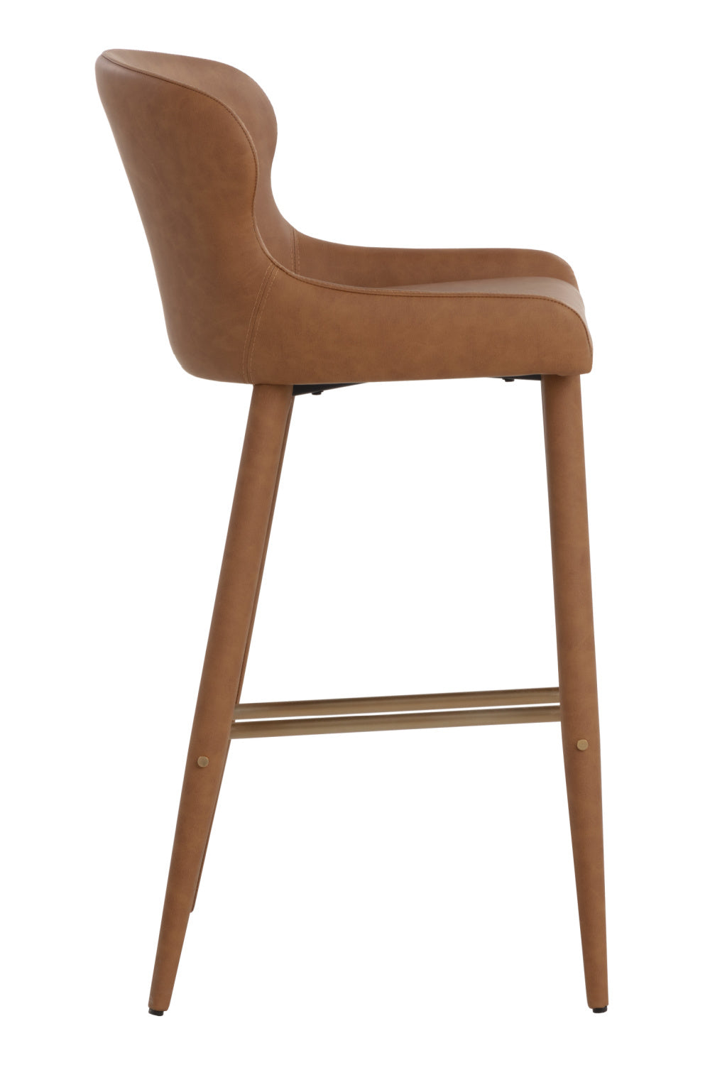Modern European furniture - Leather Look Shell Bar Stool - www.oroa.com