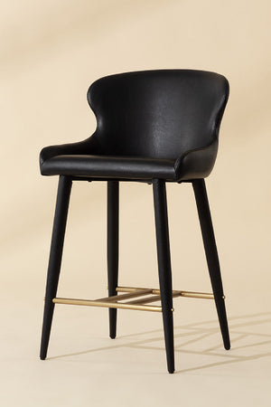 Modern European furniture - Leather Look Shell Counter Stool - www.oroa.com