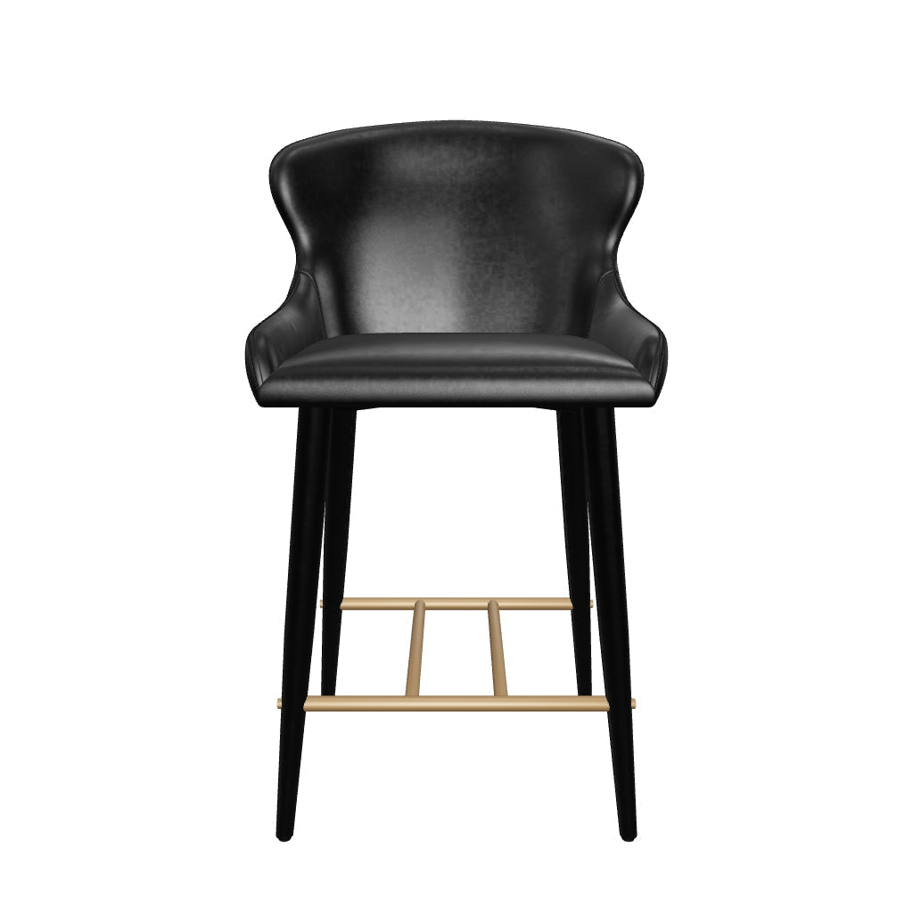 Modern European furniture - Leather Look Shell Counter Stool - www.oroa.com