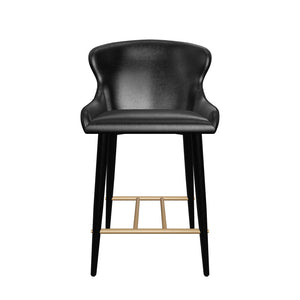 Modern European furniture - Leather Look Shell Counter Stool - www.oroa.com