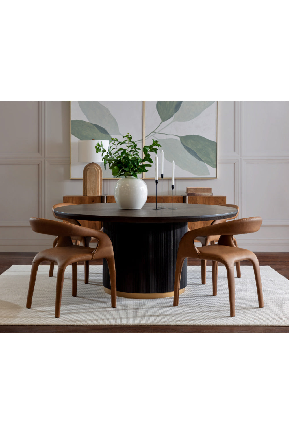 Modern European furniture - Open-Back Leather Look Dining Chair - www.oroa.com