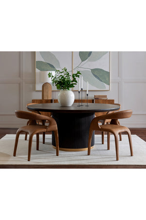 Modern European furniture - Open-Back Leather Look Dining Chair - www.oroa.com