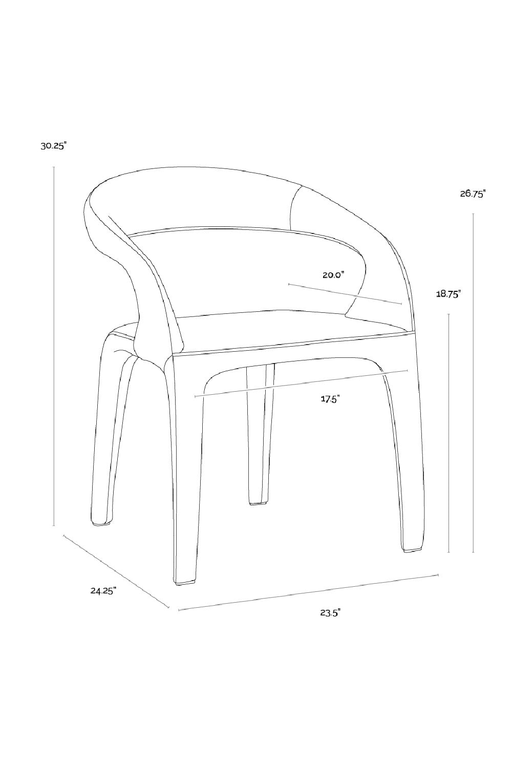 Modern European furniture - Open-Back Leather Look Dining Chair - www.oroa.com
