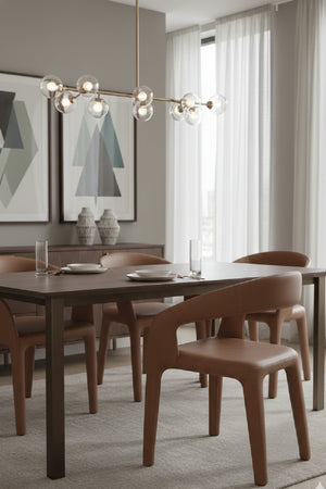 Modern European furniture - Open-Back Leather Look Dining Chair - www.oroa.com