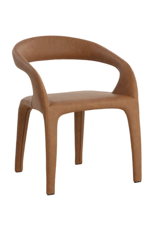 Modern European furniture - Open-Back Leather Look Dining Chair - www.oroa.com