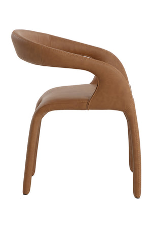 Modern European furniture - Open-Back Leather Look Dining Chair - www.oroa.com