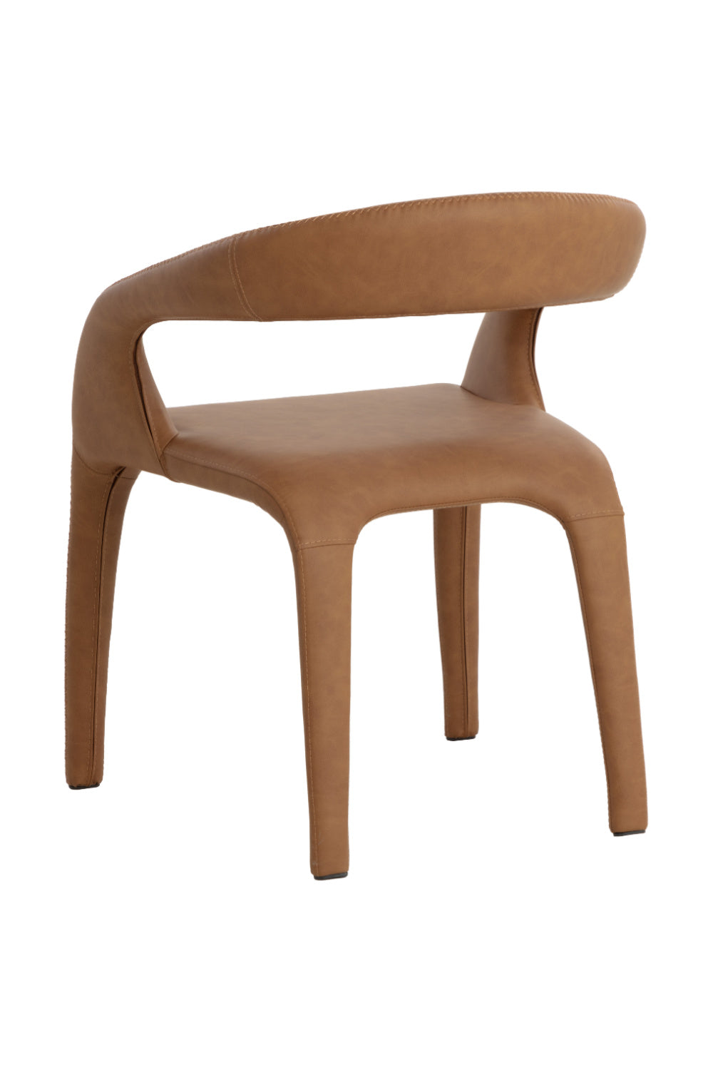 Modern European furniture - Open-Back Leather Look Dining Chair - www.oroa.com