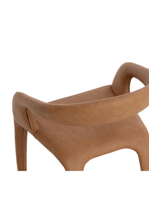 Modern European furniture - Open-Back Leather Look Dining Chair - www.oroa.com