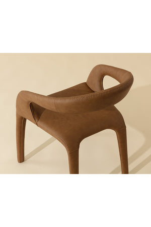 Modern European furniture - Open-Back Leather Look Dining Chair - www.oroa.com