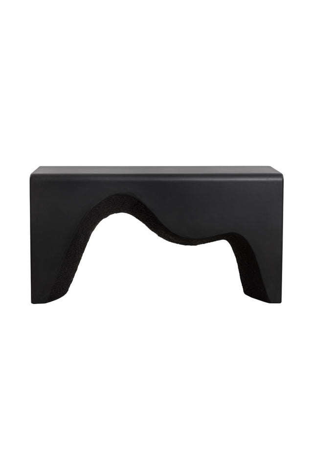 Modern European furniture - Black Sculpted Indoor/Outdoor Console Table - www.oroa.com
