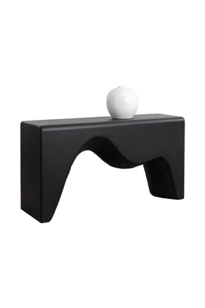   Modern European furniture - Black Sculpted Indoor/Outdoor Console Table - www.oroa.com | Oroa.com